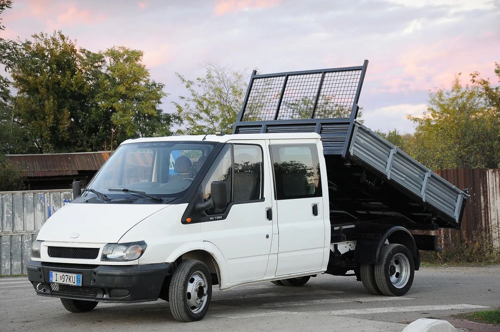 Ford Transit Basculabil 3 parti Cabină dubla Doka 6 locuri 2005 2.4TDi 90 CP Cat. B