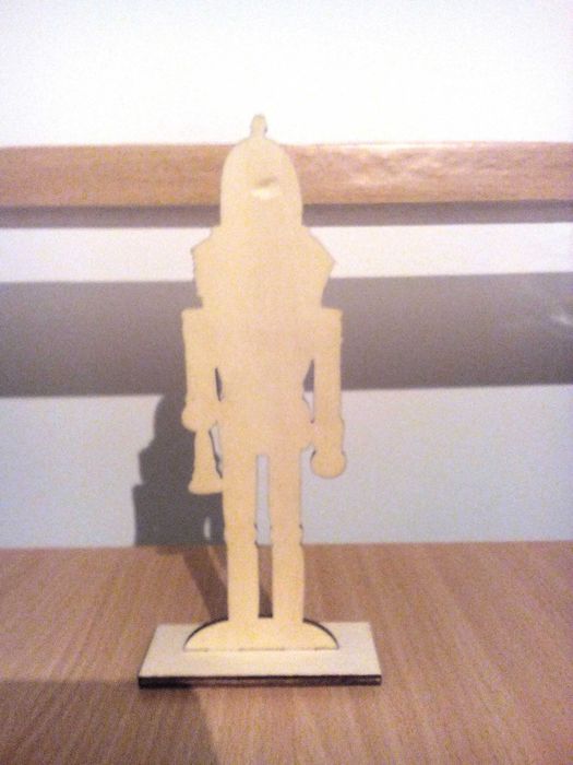 Декоративна дървена коледна елха + коледен артикул + коледни стикери