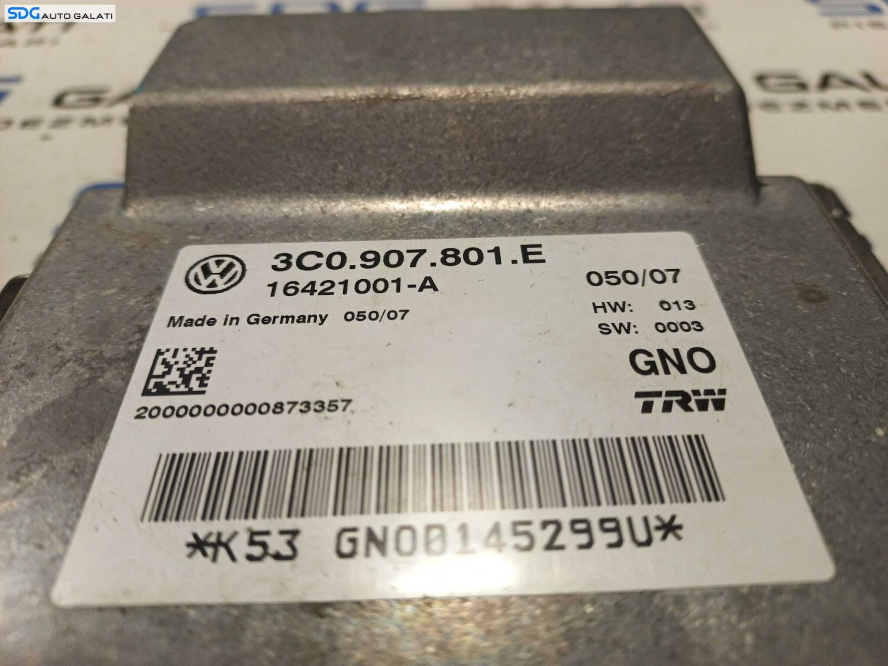 Calculator Unitate Modul Frana de Mana Volkswagen Passat B6 2005 - 2010 Cod 3C0907801E 3C0.907.801.E [L4083]