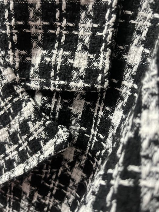 Сет букле сако/блейзър с пола/панталон черно бял