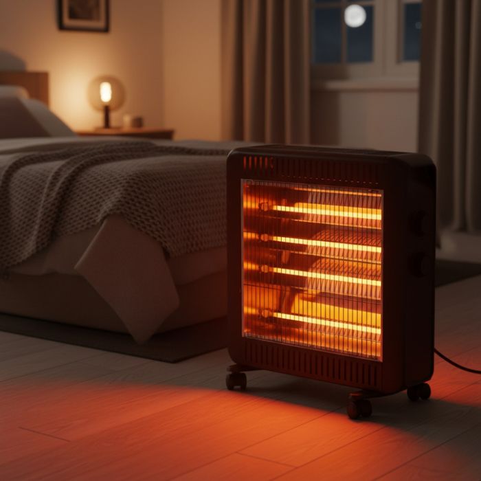 Кварцова печка 2200W с 4 тръби – бързо отопление и нисък разход