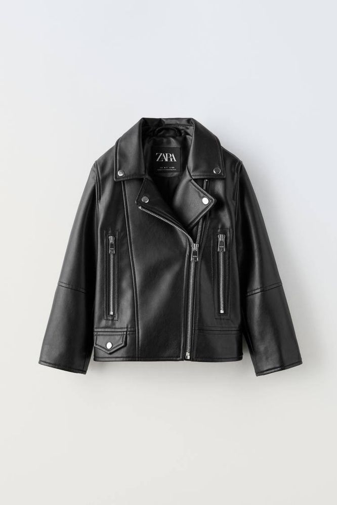 Zara original куртка с эффектом кожи Unisex