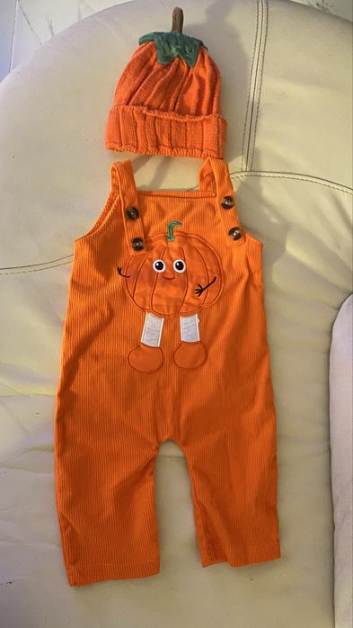 Salopeta si caciulita  dovleac bebelusi