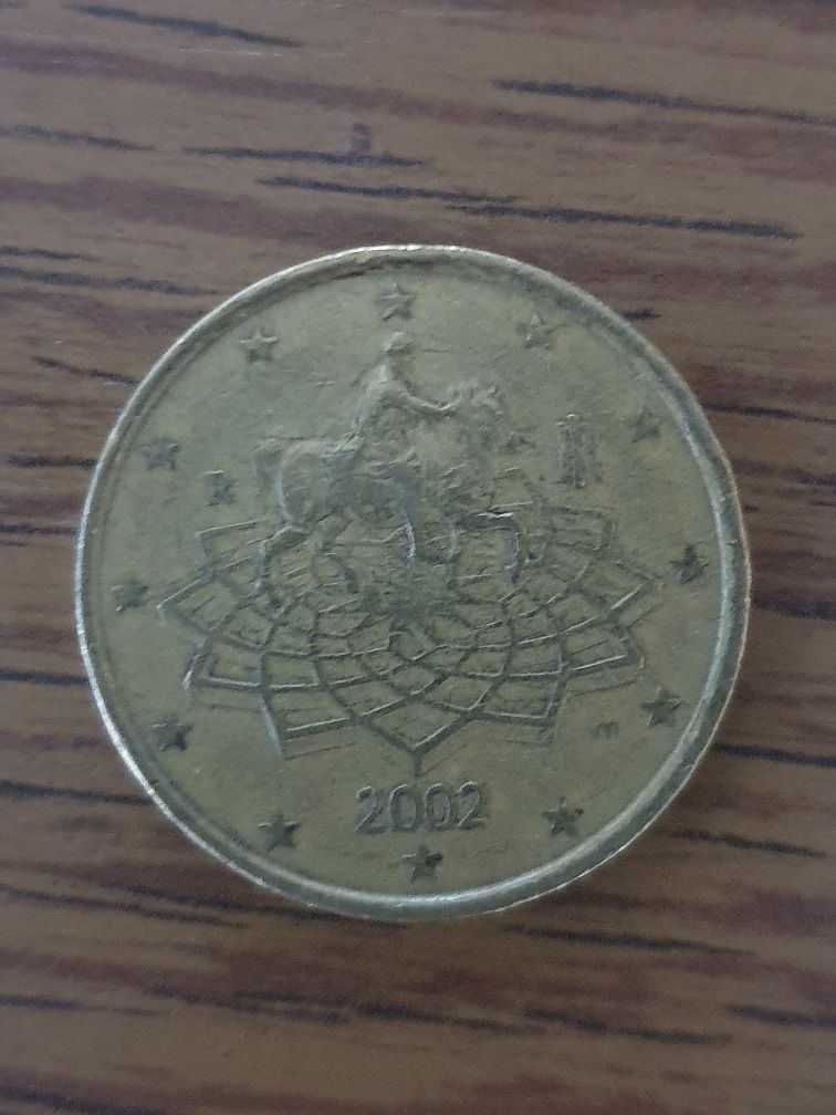 Moneda 50 euro cent,rara Italia