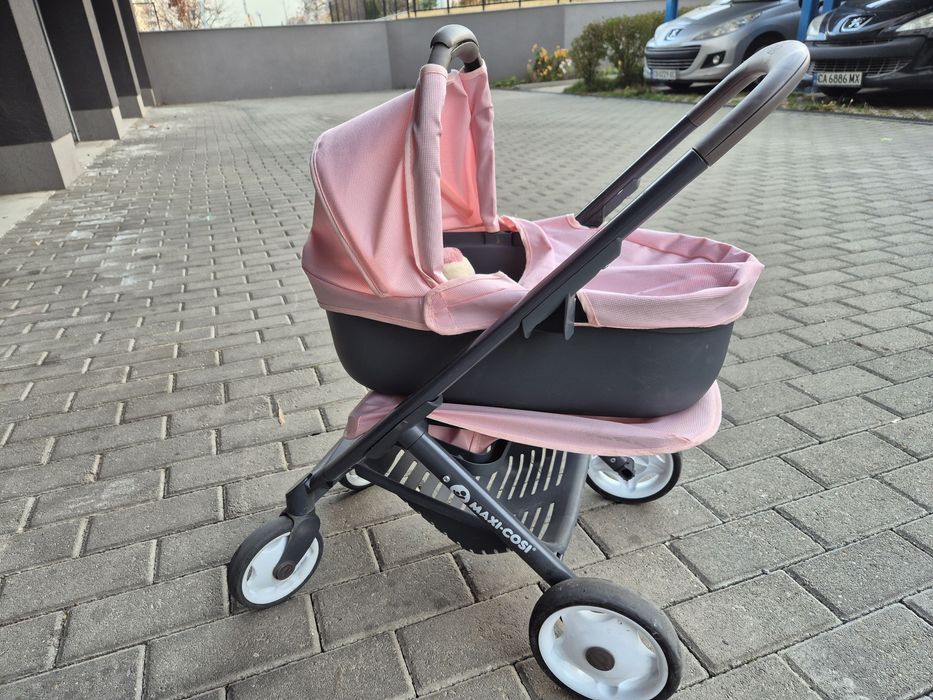 Количка за кукли 3 в 1 Smoby - Maxi Cosi Quinny, светлорозова