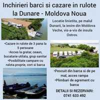 Pescuit la Dunăre, camping,cazare în rulote, spatii de recreere, bărci