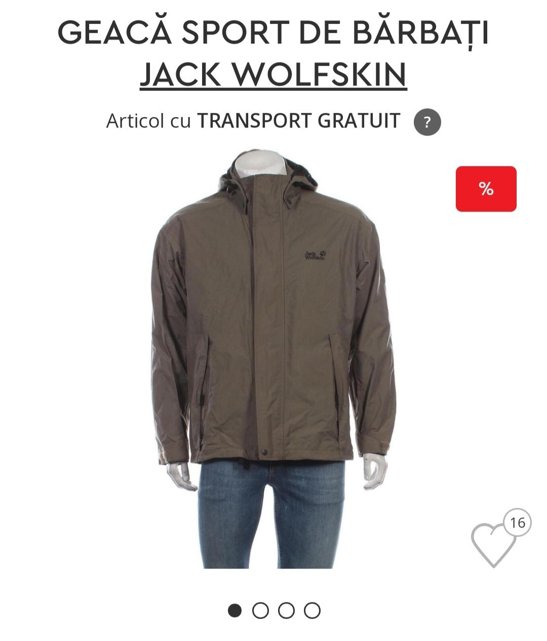 Jachetă Jack Wolfskin , mărimea:S, pentru bărbați