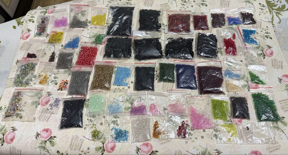 Бисер, стеклярус, пайетки