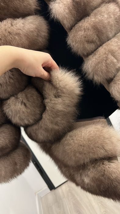 Blana naturala vulpe polara 3 în 1