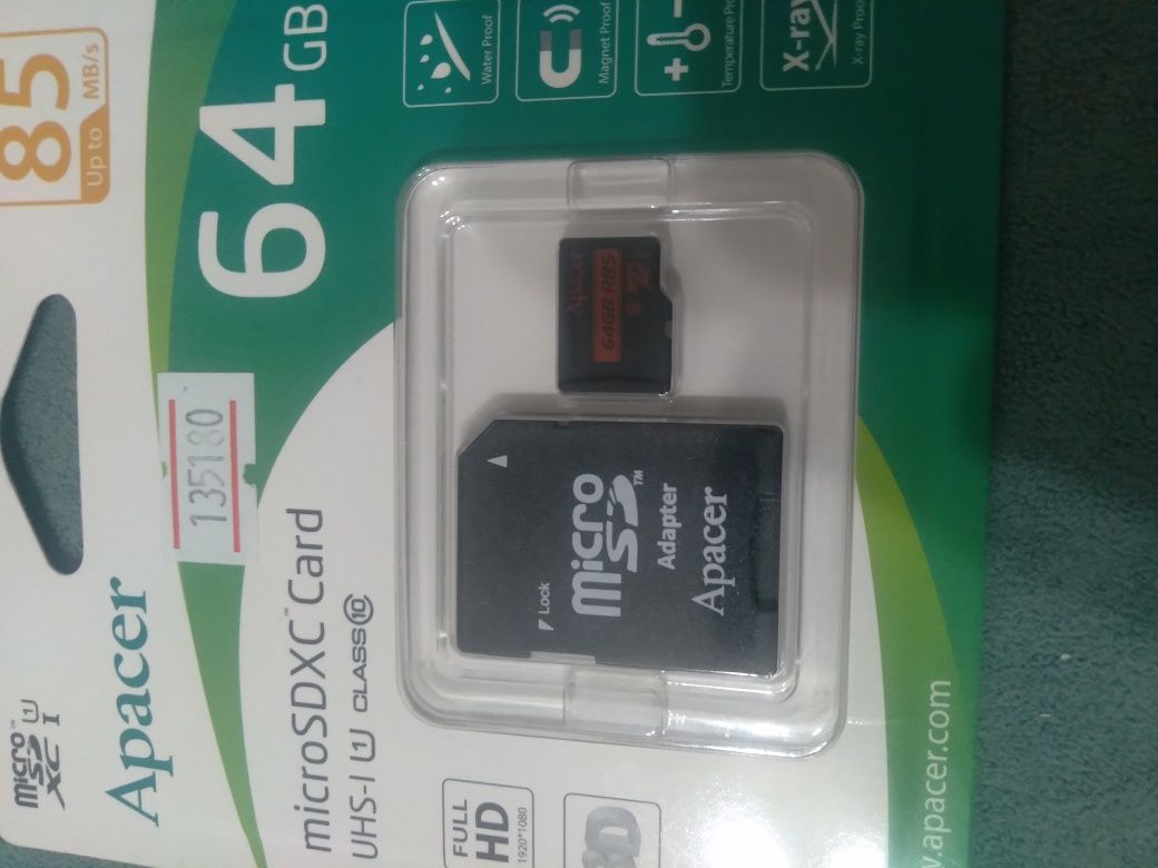Продам микро карту 64Гб новая с адаптером цена окончательно
