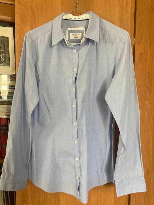 Светлосиня риза “Massimo Dutti”, класически цвят и модел