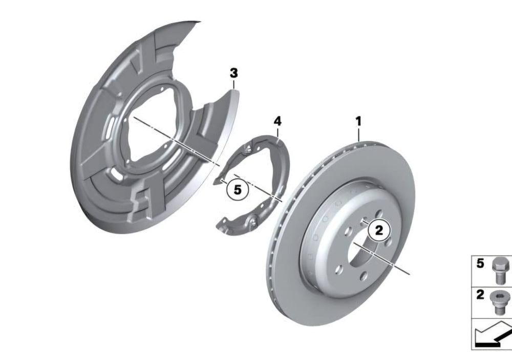 задни спирачни дискове BMW F07 F10 F11 F06 F13 F13 F01 F02