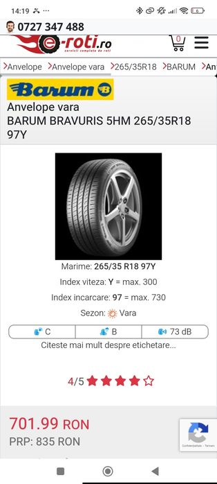 Anvelope r18 265 35 - 245 40 18 Dot 2021