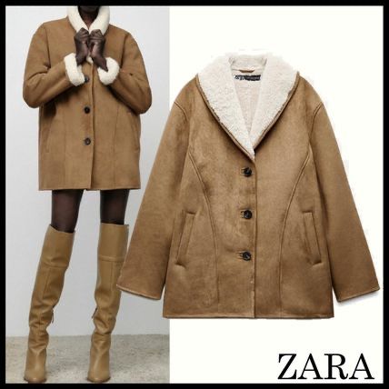 Дубленка искусственный мех Zara