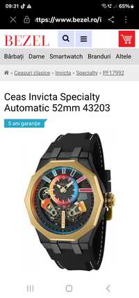 Ceas Invicta Automatic 52 mm, NOU