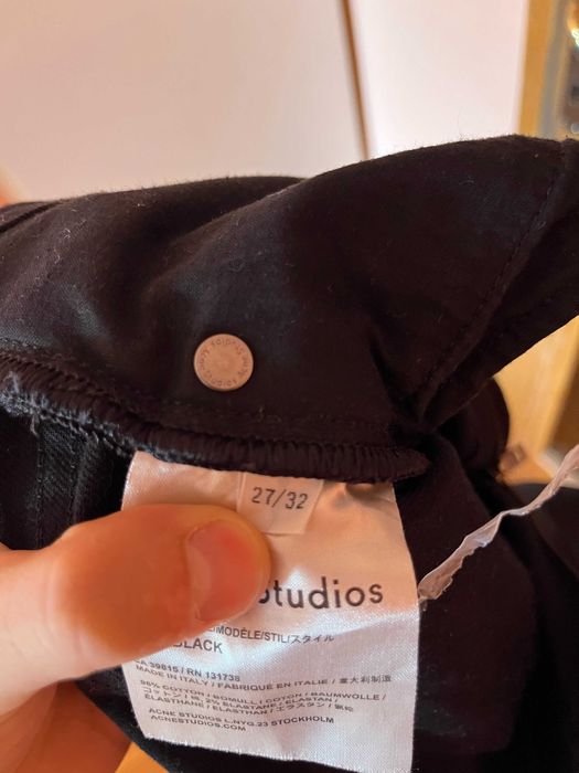 Acne Studios Row Black Мъжки Дизайнерски Дънки