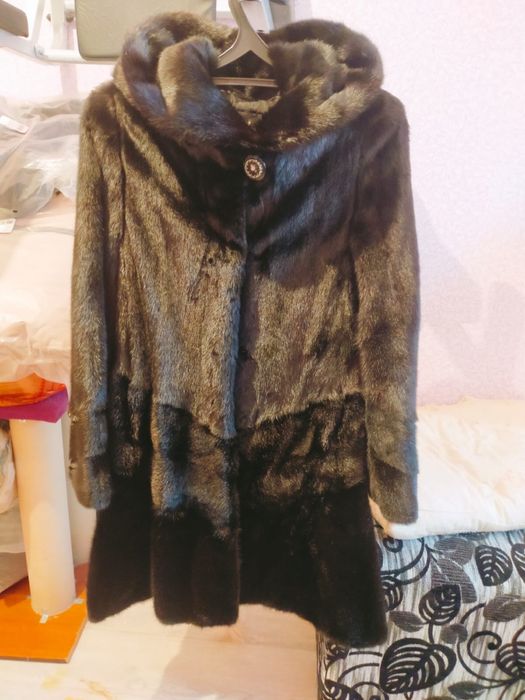 Шуба норковая черный бриллиант