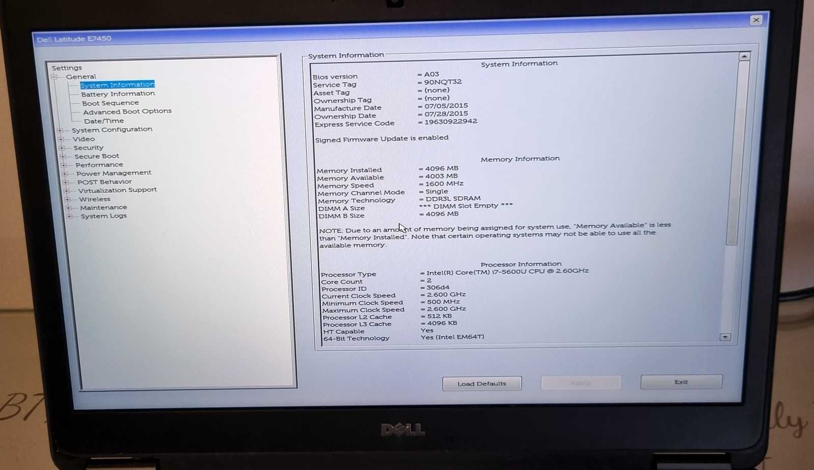 Laptop core i7 5th - Dell Latitude E7450 - functional perfect