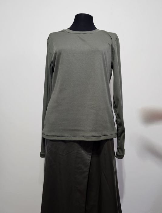 Логслив из трикотажа цвета хаки