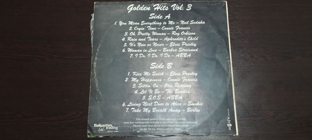 Disc, Vinyl, pick-up, turnable  Golden Hits