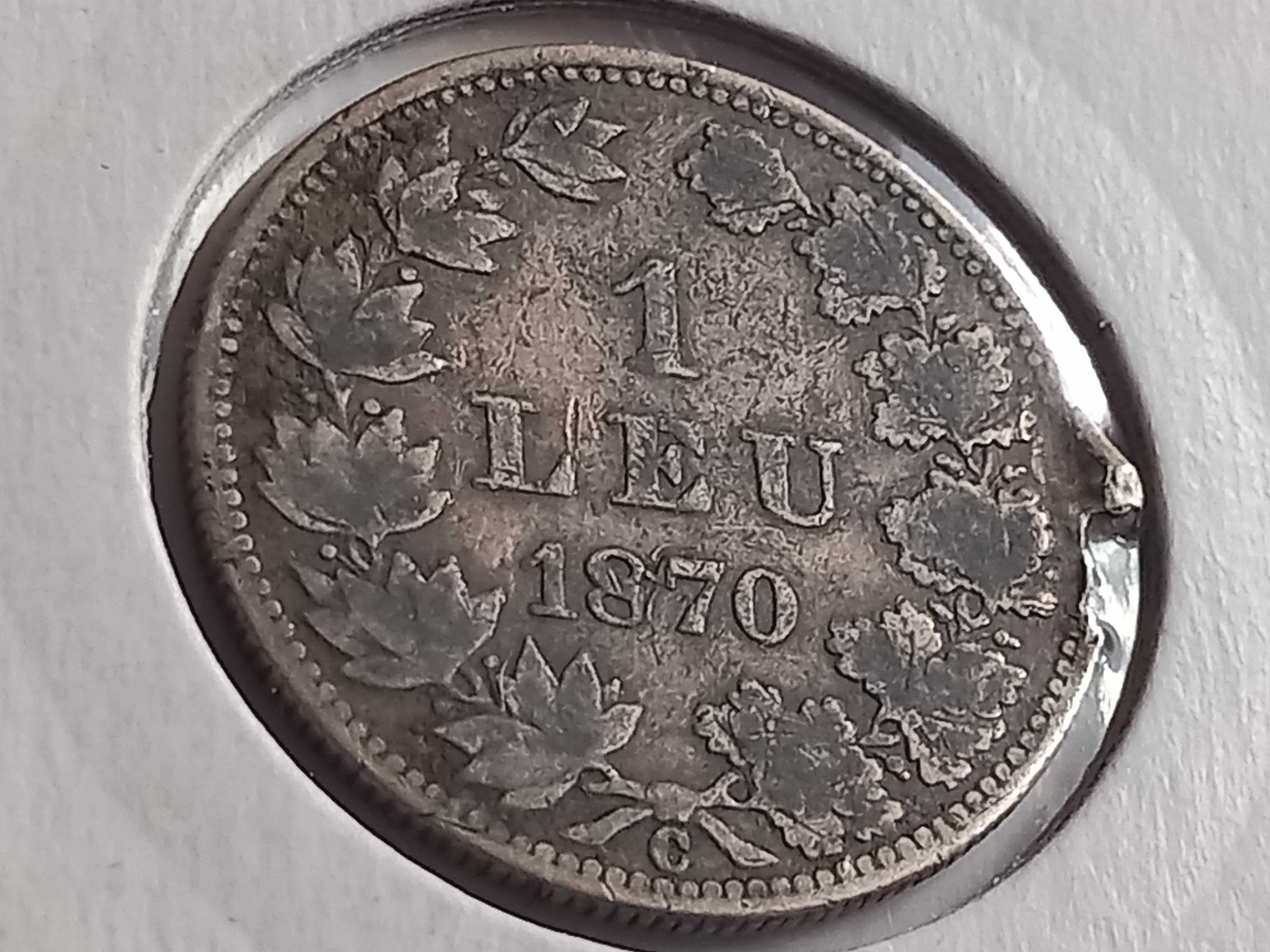 Romania , 1 Leu 1870