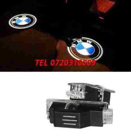 Emblema Portiere Cu Logo Bmw Set 2 Buc Proiector 3d Cu Led