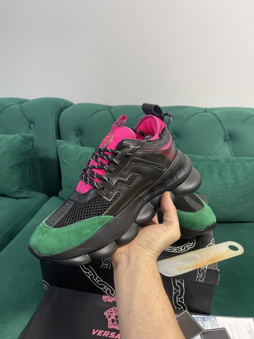 Adidasi Versace Chain Reaction piele naturala Full Box