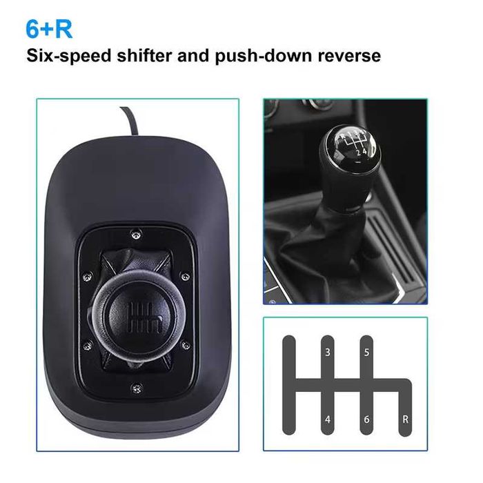 USB H-Shifter Скоростна Кутия 6+R Скорости за Рейсинг Симулатор PC