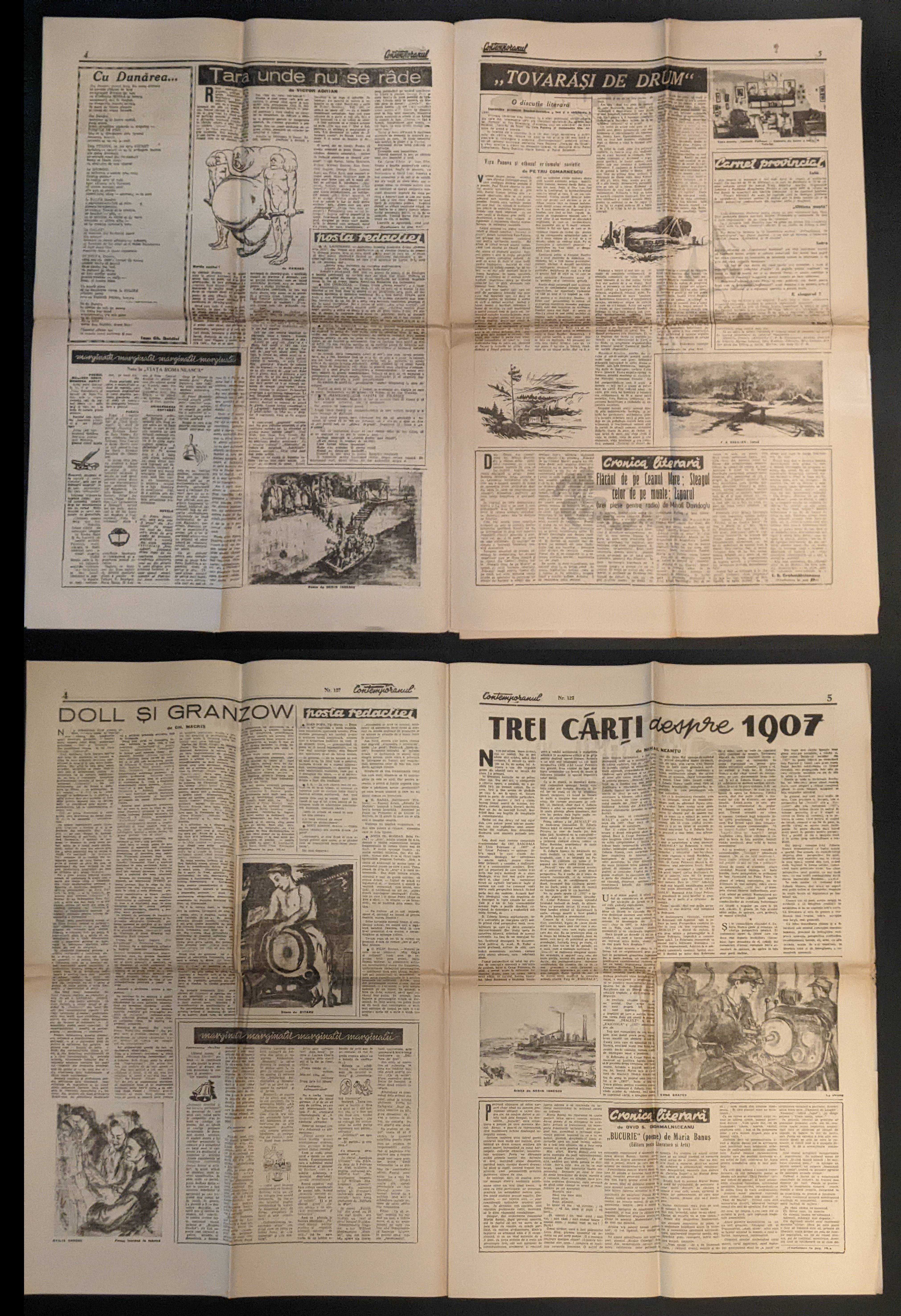 LOT 49 Ziare Vechi CONTEMPORANUL 1948-1951 Politica Arta Literatura