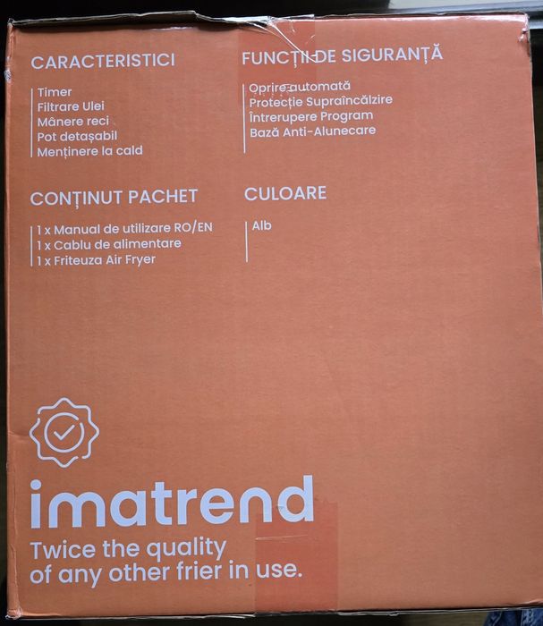 Friteuza aer cald, Smartix 8L, Imatrend :) friptoza