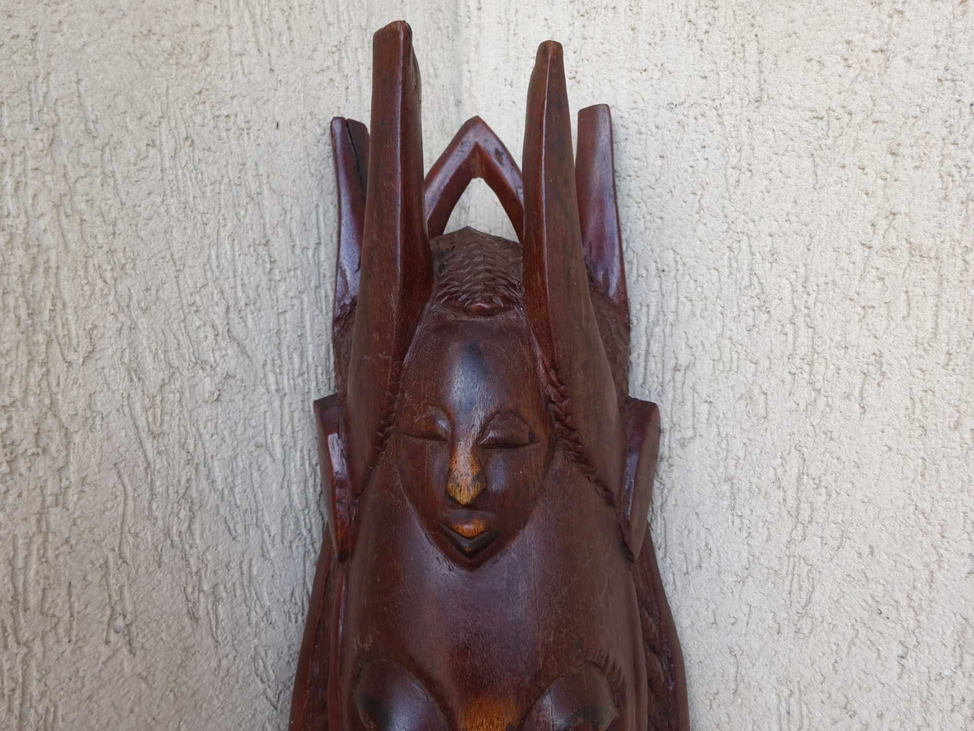 Masca africana tribala veche | Lemn exotic sculptat