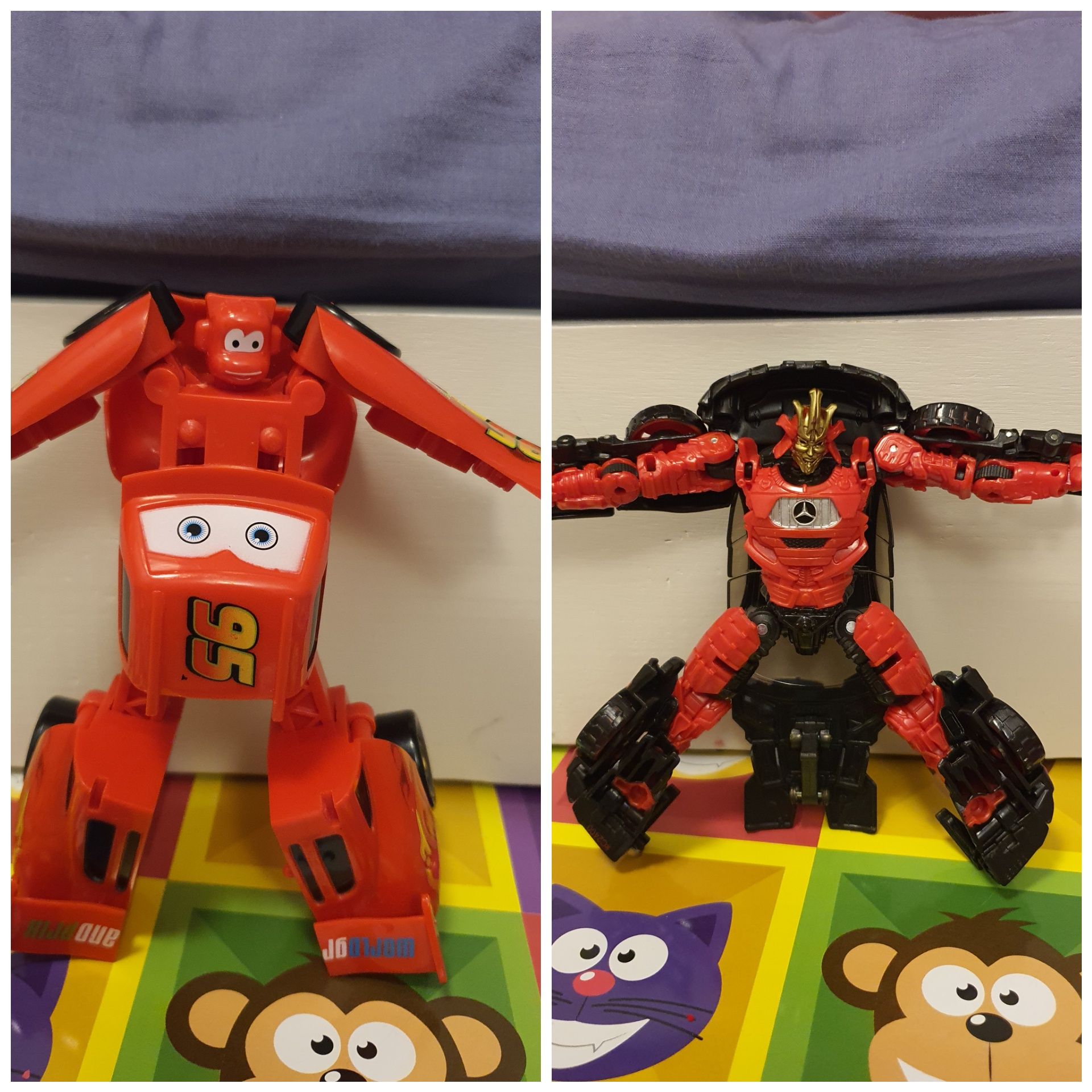 Masina mercedes și McQueen transformer robot