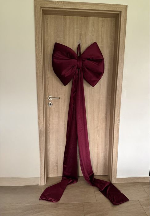 Коледна панделка, за врата, за елха, за декор. Украса за елха