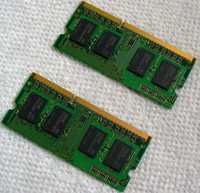 Două module de memorie Samsung 1GB PC3-8500S DDR3-1066MHz SoDimm Memor