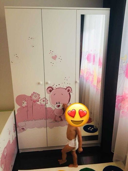 Mobila Camera pentru copii Pink Bear