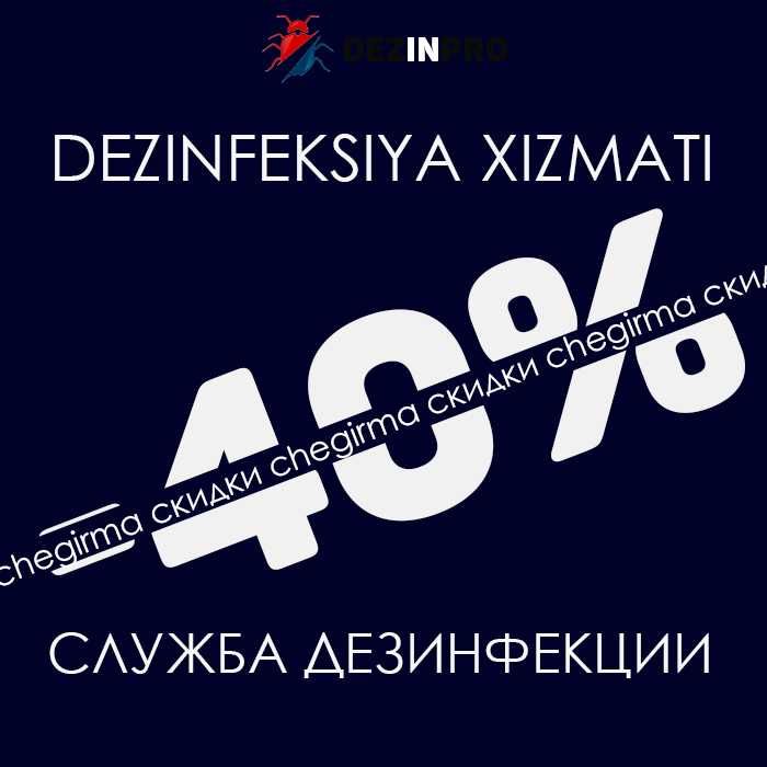 Dezinfeksiya kvartira ofis dom hovli klop klapa tarkan burga клоп блох