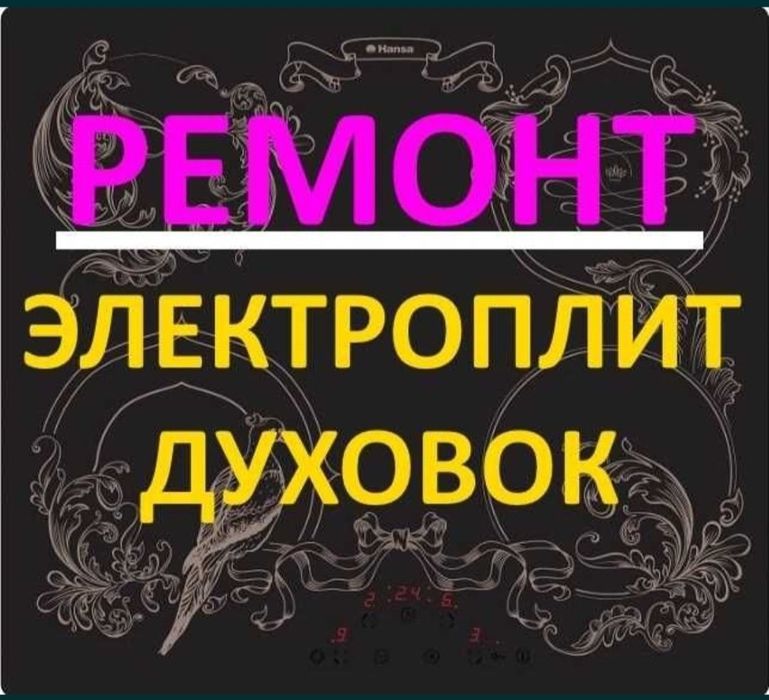 Ремонт электроплит варочных поверхностей духовок сенсорных плит