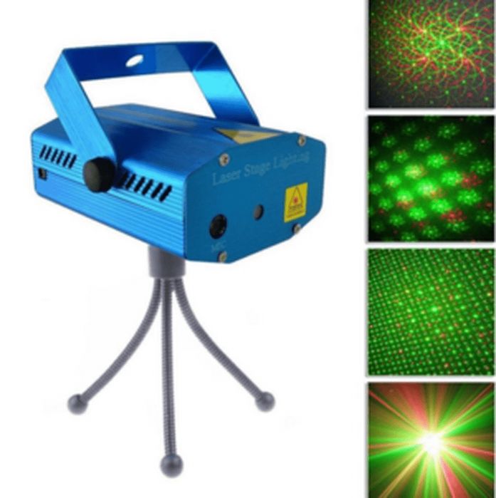 Мини Диско Лазерен Прожектор Светлинни Ефекти в такт с Музиката