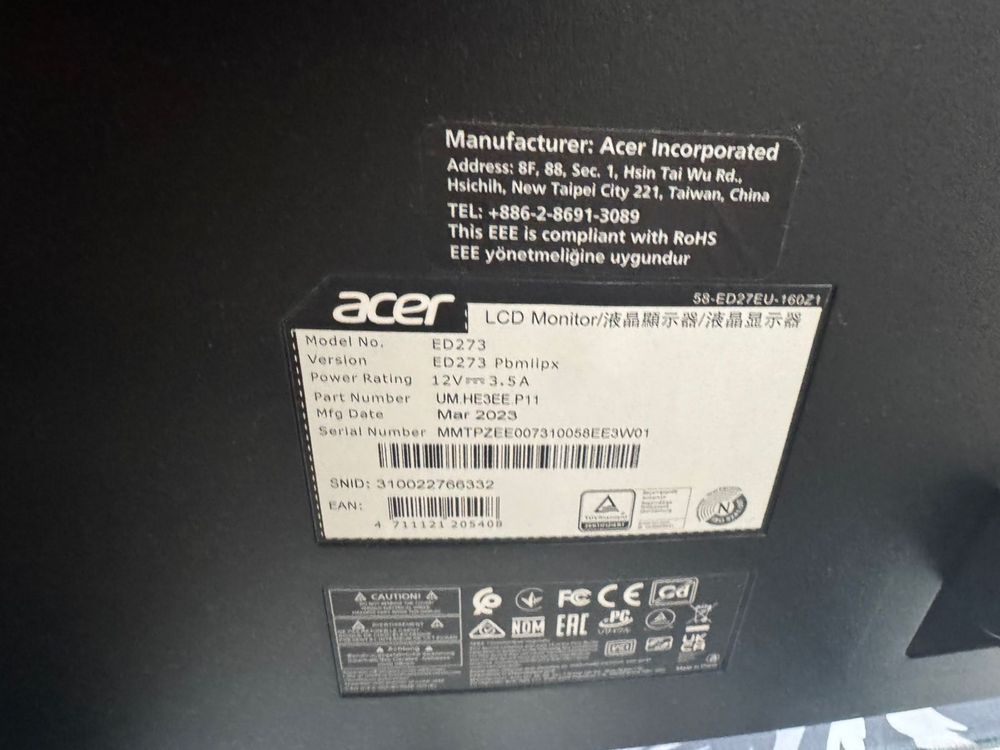 Продам монитор acer