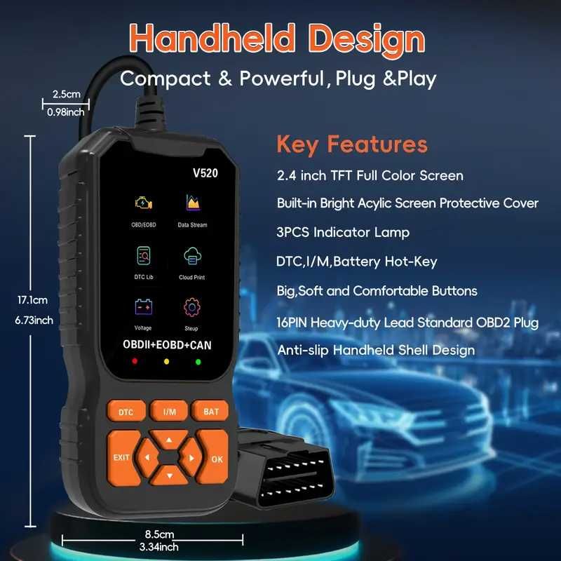 Уред за автоматична диагностика OBD2 Четец Скенер Автодиагностика
