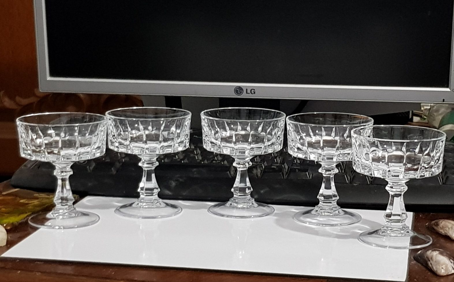 Set pahare de coniac din cristal