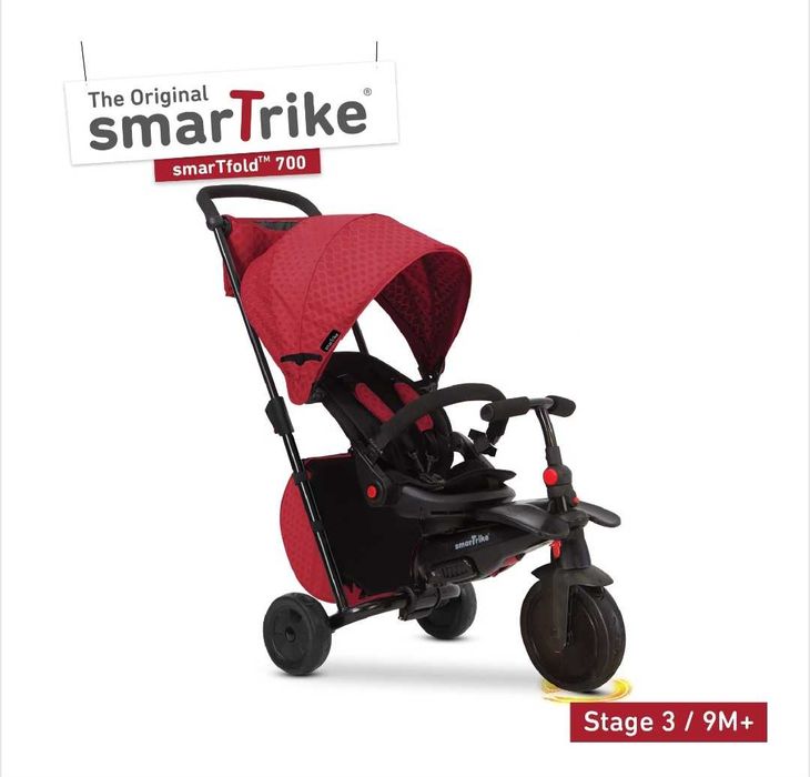 Сгъваемата триколка 8 в 1 SmarTrike 700, Червен