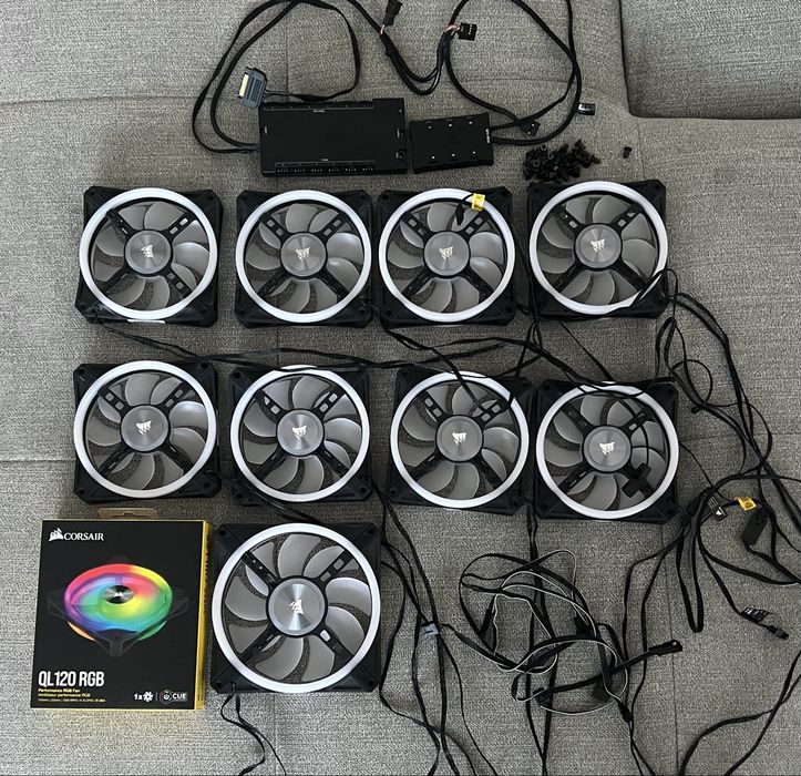 10 ventilatoare Corsair RGB QL120