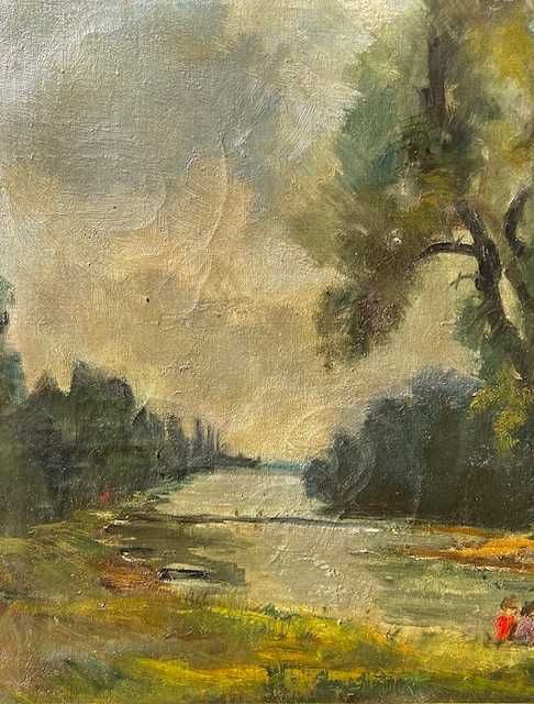 Tablou f vechi ulei/panza, semnat,datat. Dim 60x50 cm+Rama. Nedesfacut