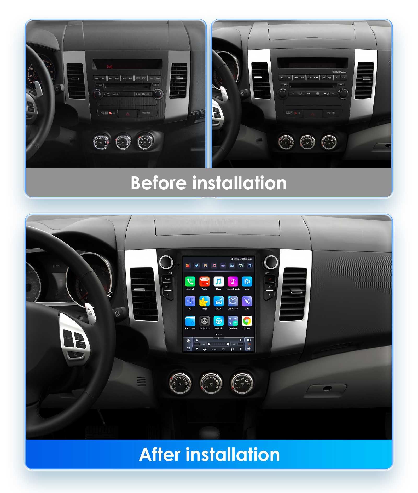 Mitsubishi Outlander XI 2 2008 - 2013 9.7 Мултимедия Навигация Android