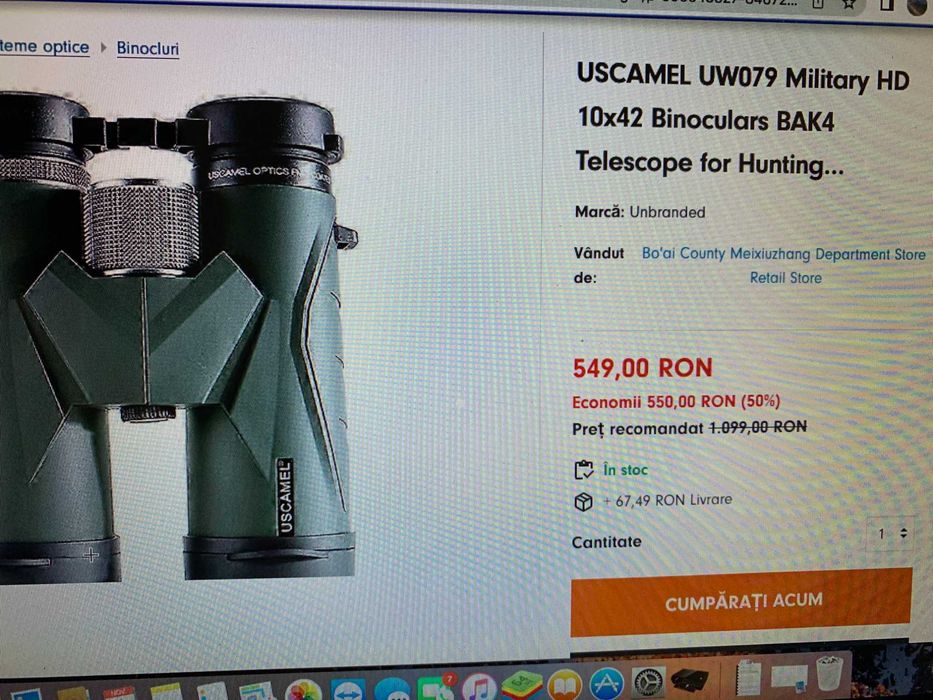 Vand binoclu Uscamel 10x42