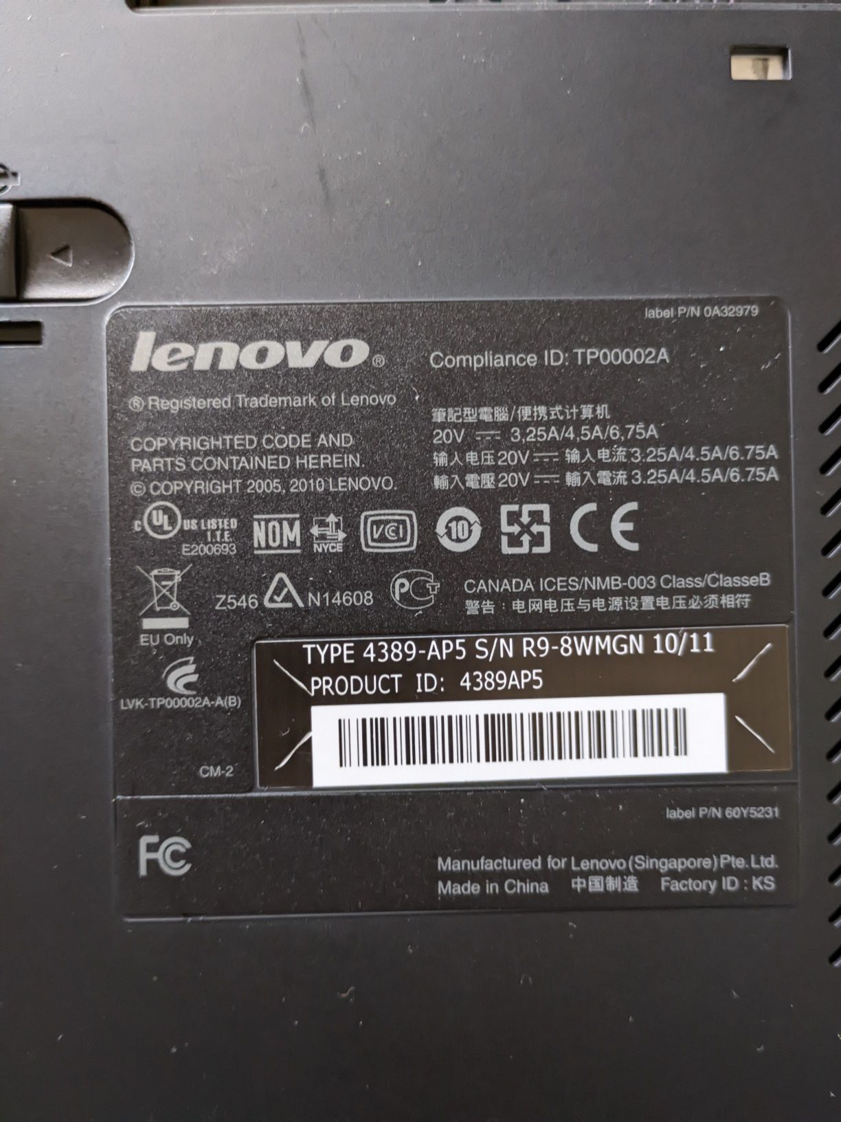 Lenovo W510 Thinkpad 120GB SSD 8GB Ram