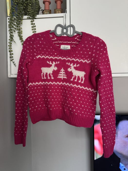 Розов пуловер Abercombie&fitch