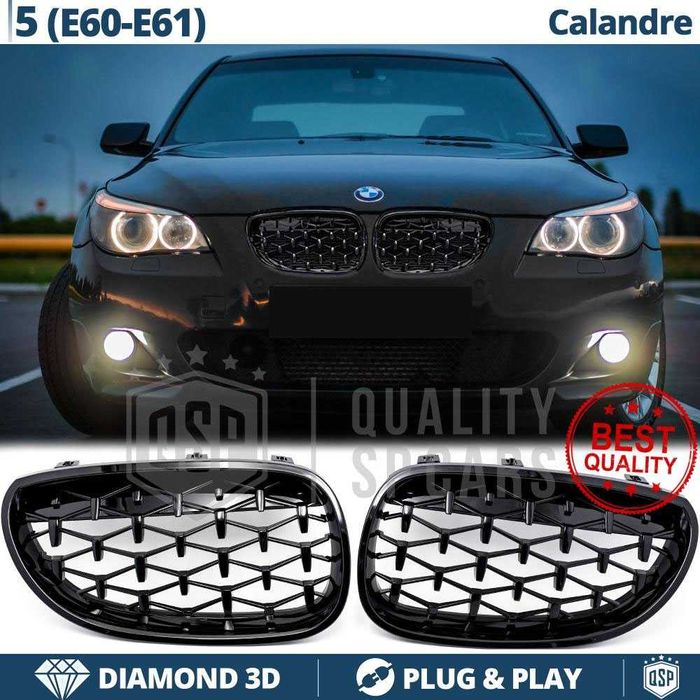 Бъбреци с Diamond style черен лак за BMW Серия 5 E60 E61 2003, 2010