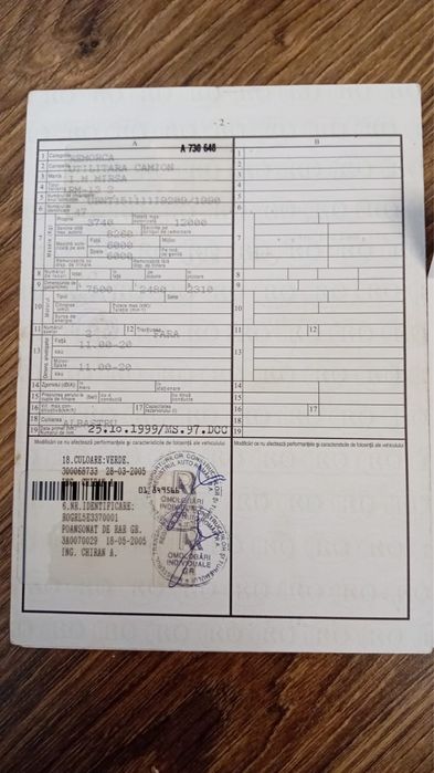 Remorcă auto inscrisa in circulatie